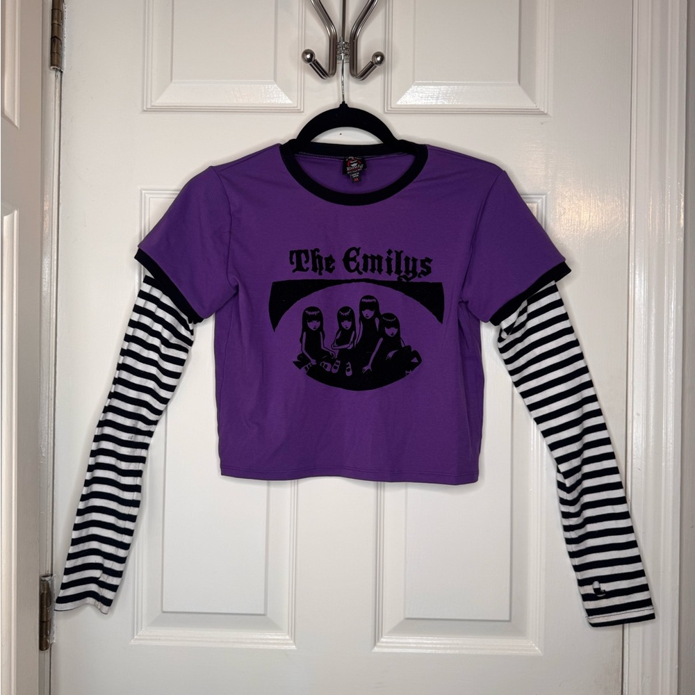 Purple and Black Long Sleeve Tee